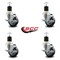 Service Caster 3.5'' Thermoplastic Rubber Swivel 1-7/8'' Expanding Stem Caster Set with Brake, 4PK SCC-EX20S3514-TPRB-TLB-178-4 - alternate 2
